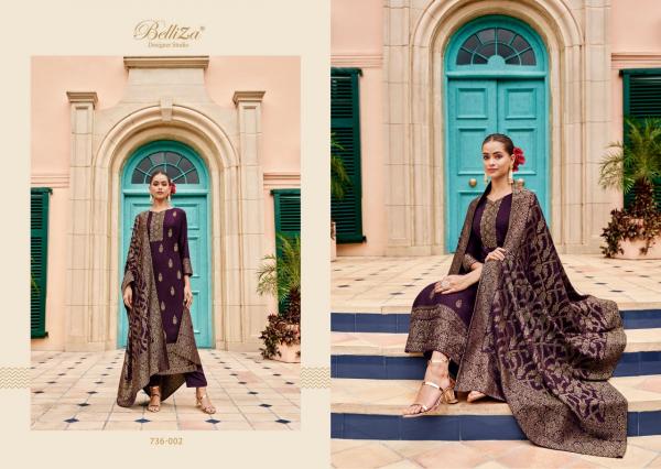 Belliza Gulkayra Pure Heavy Viscose Pashmina Designer Dress Material 